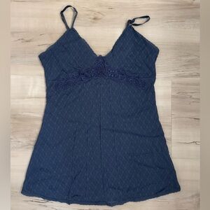 No Boundaries Navy Lace Top